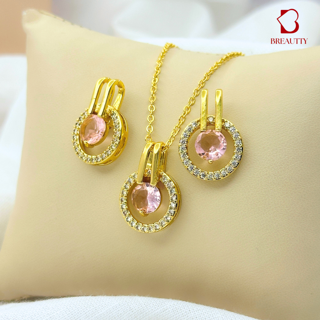 BREAUTTY LUXE PINK ORBIT SET FOR WOMAN | PARTYWEAR