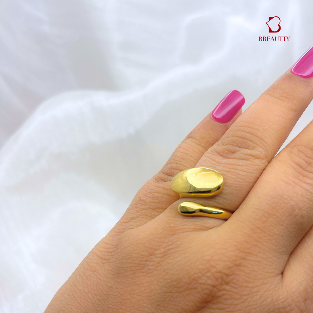 BREAUTTY CAPSULE PARTY GOLD RING | ADJUSTABLE