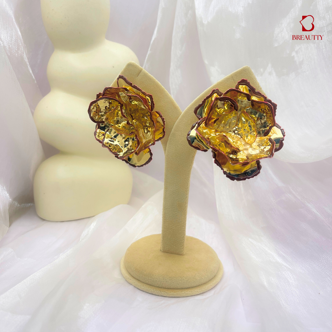 BREAUTTY 5D BIG FLOWER EARRINGS: CHIC & ELEGANT STATEMENT JEWELRY