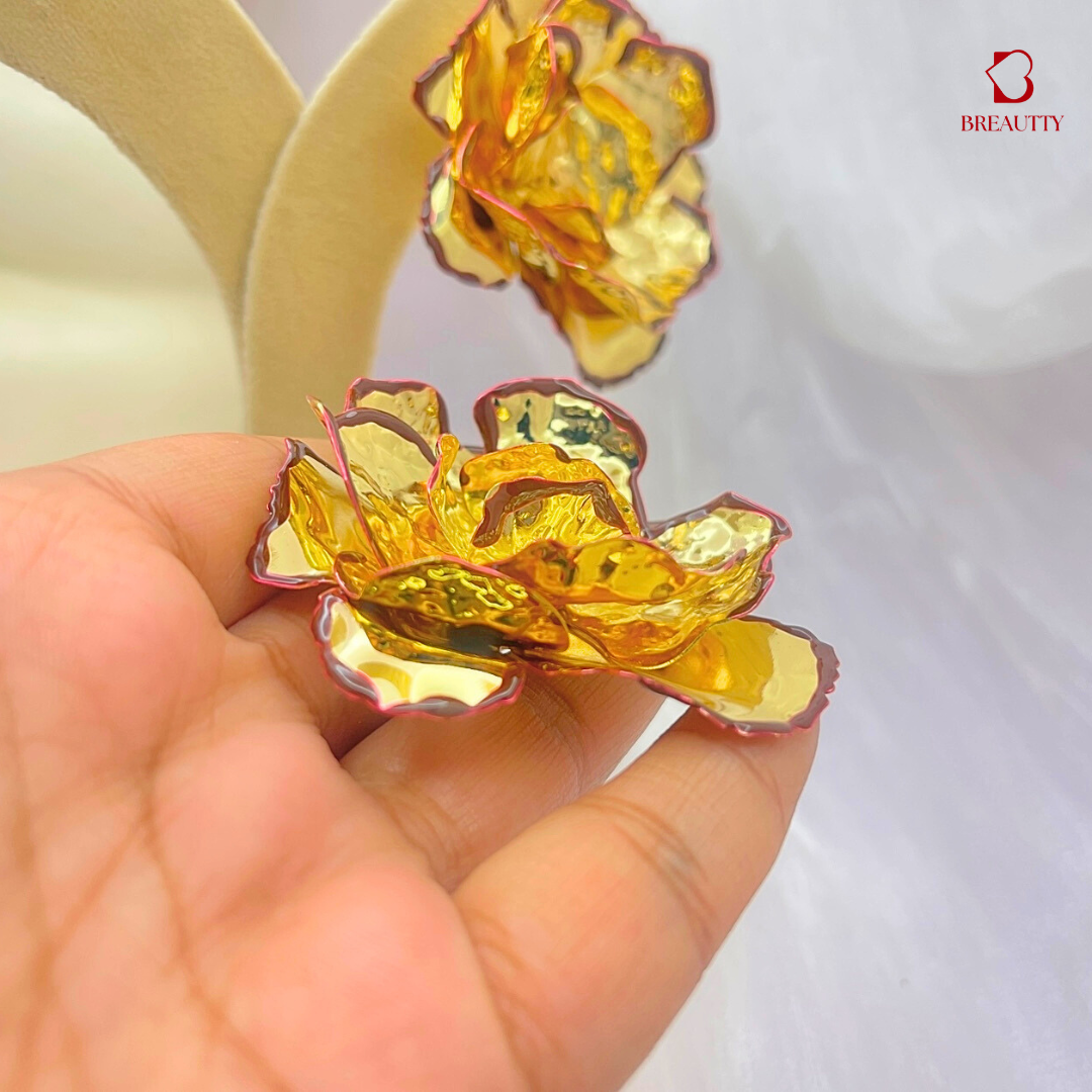 BREAUTTY 5D BIG FLOWER EARRINGS: CHIC & ELEGANT STATEMENT JEWELRY