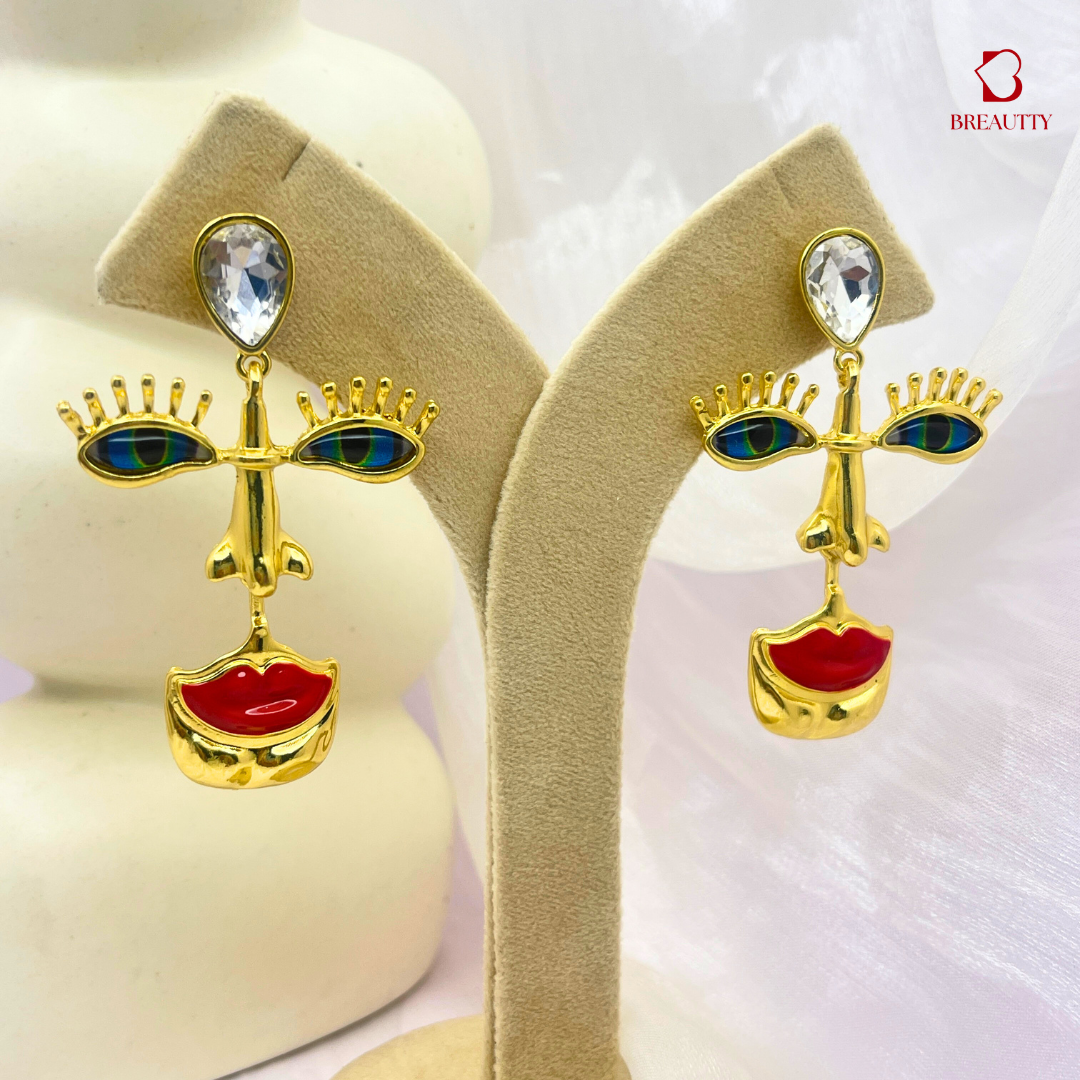 BREAUTTY BOHEMIAN EVIL EYE PORTRAIT EARRINGS: UNIQUE HANDCRAFTED JEWELRY FOR PROTECTION & STYLE