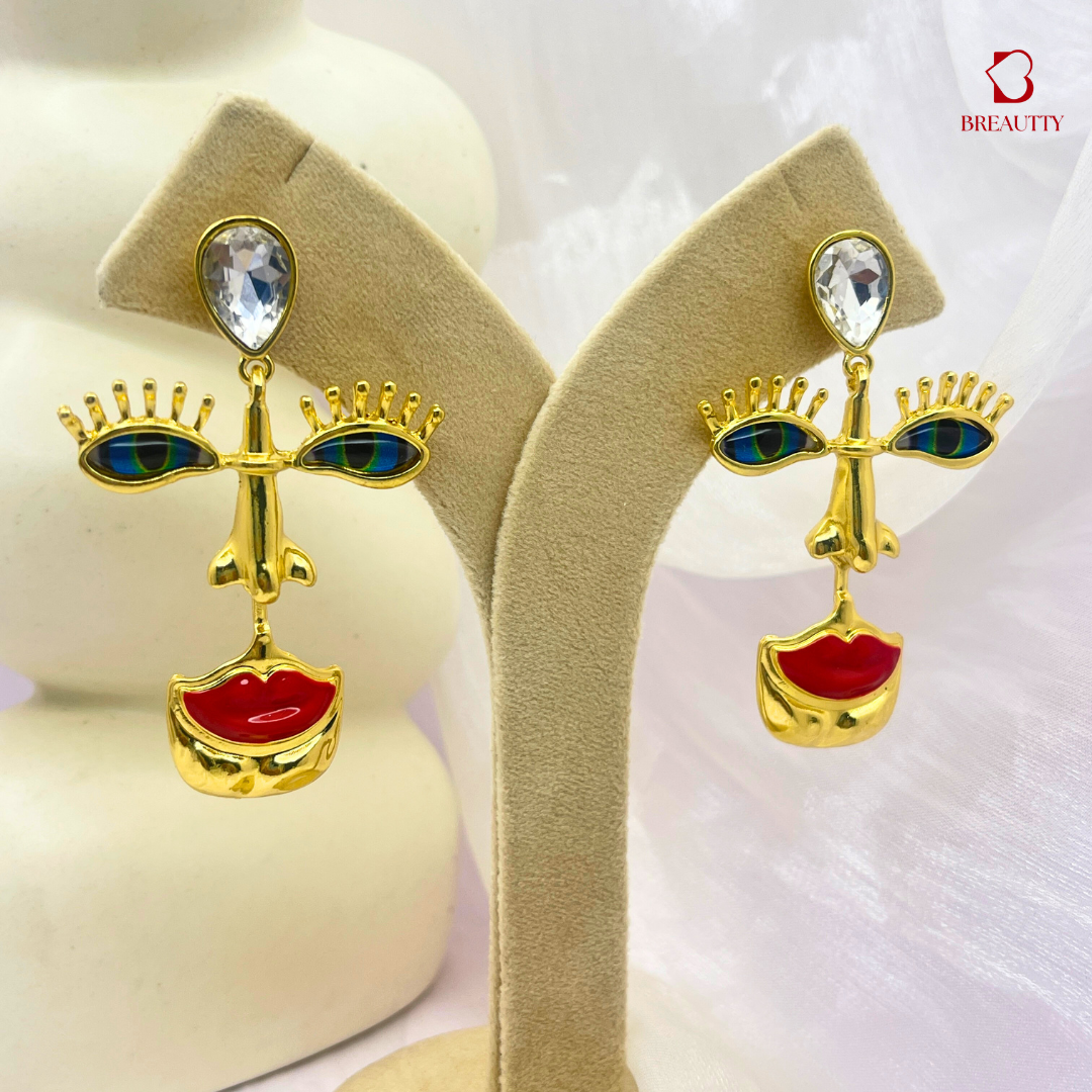 BREAUTTY BOHEMIAN EVIL EYE PORTRAIT EARRINGS: UNIQUE HANDCRAFTED JEWELRY FOR PROTECTION & STYLE
