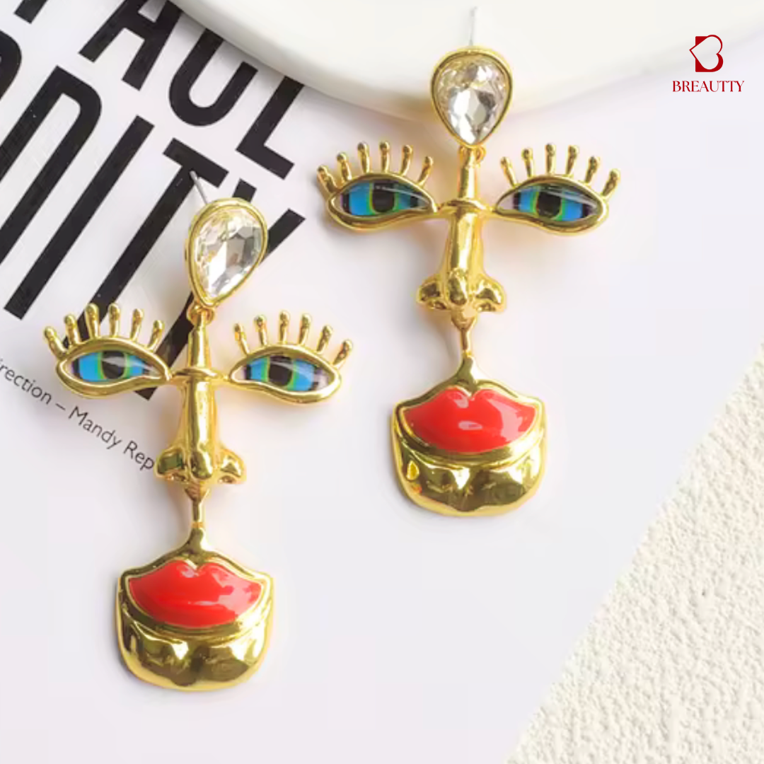 BREAUTTY BOHEMIAN EVIL EYE PORTRAIT EARRINGS: UNIQUE HANDCRAFTED JEWELRY FOR PROTECTION & STYLE