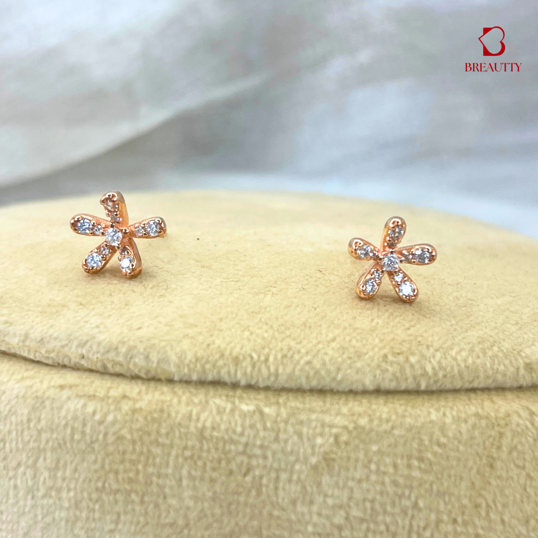 BREAUTTY BLOSSOM ROSE GOLD FLOWER PENDANT SET