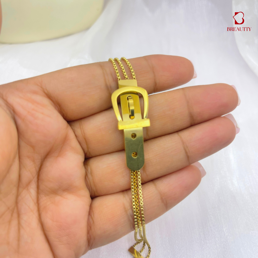 BREAUTTY BOLD BELT BRACELET: 18K GOLD PLATED CHAIN DESIGN