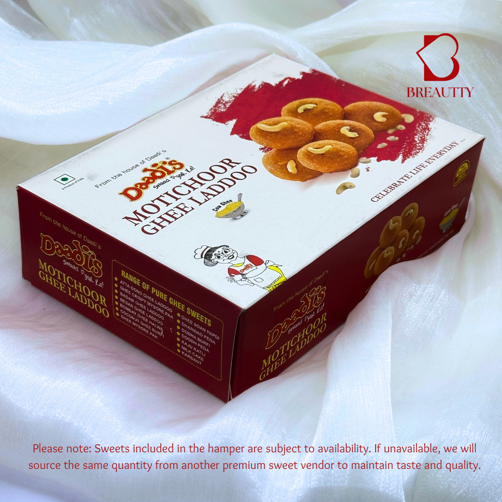 BREAUTTY 925 STERLING SILVER "GANESH STATUE" RAKHI WITH GIFT HAMPER