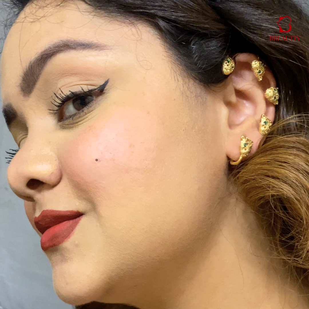 BREAUTTY LEOPARD ICONIC 18K GOLD PLATING EARRING CUFFS