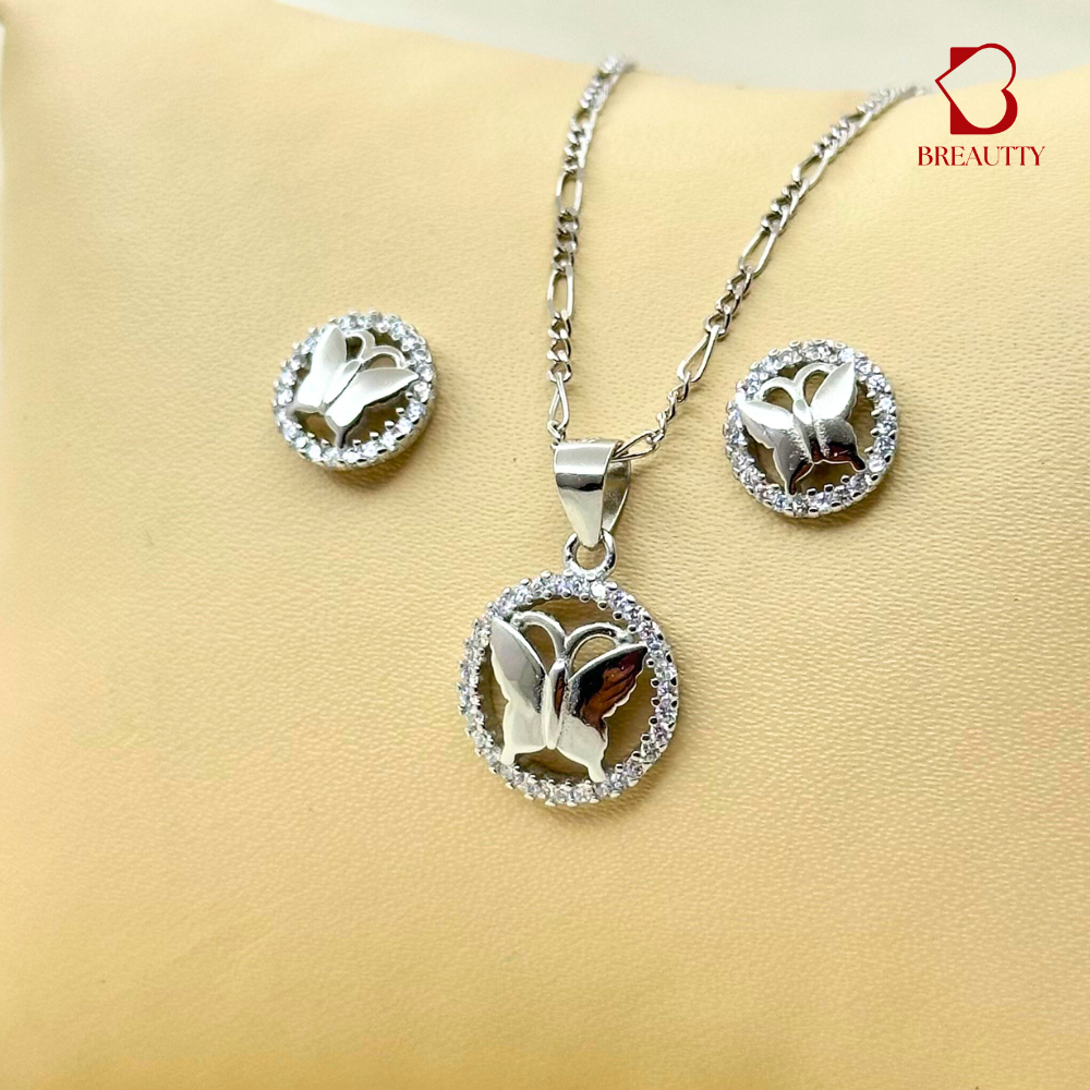 BREAUTTY BUTTERFLY DREAMS 925 STERLING SILVER PENDANT SET FOR GIRLS & WOMEN | PERFECT GIFT FOR EVERY OCCASION