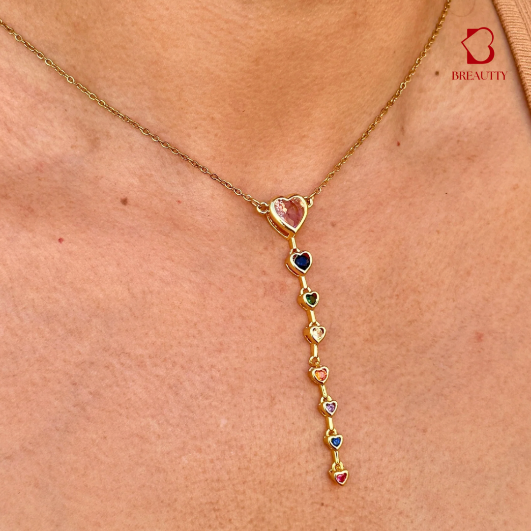 BREAUTTY LONG TAIL HEART NECKLACE – 18K GOLD PLATED JEWELLERY | WATERPROOF