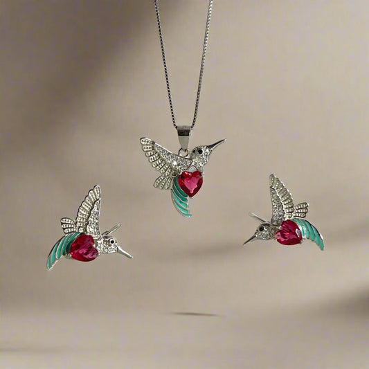 BUY PREMIUM 925 STERLING SILVER BIRD PENDANT SET | PERFECT SUMMER FASHION FOR WOMEN