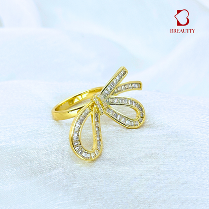 BREAUTTY BIG BOW ZIRCONIA STATEMENT RINGTARNISH-FREE | WATERPROOF JEWELLERY