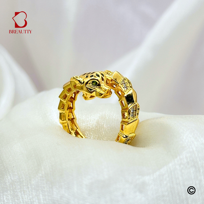BREAUTTY DUAL PANTHER GOLDEN RING | ADJUSTABLE