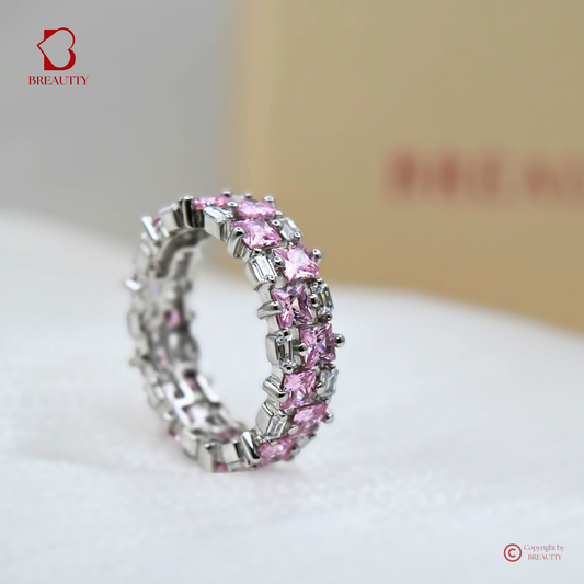 BREAUTTY 925 STERLING SILVER PINK QUEEN BAND