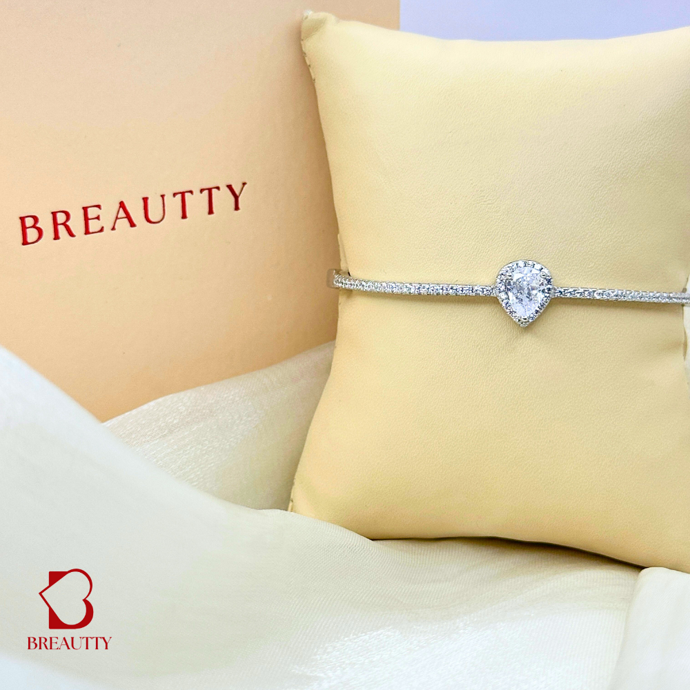 BREAUTTY PURE 92.5 STERLING SILVER DROP DESIGN BRACELET | ADJUSTABLE