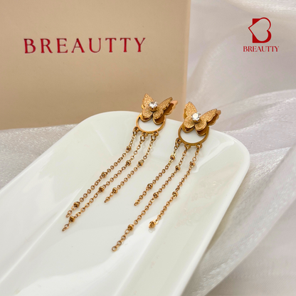 BREAUTTY 18K GOLD PLATED BUTTERFLY EARRINGS