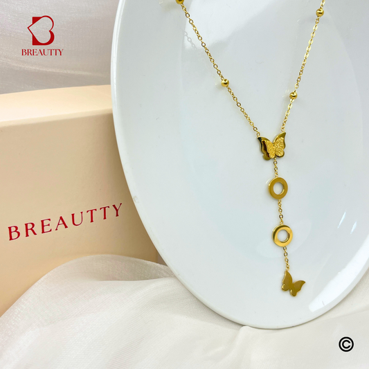 BREAUTTY 18K GOLD PLATED BUTTERFLY NECKLACE