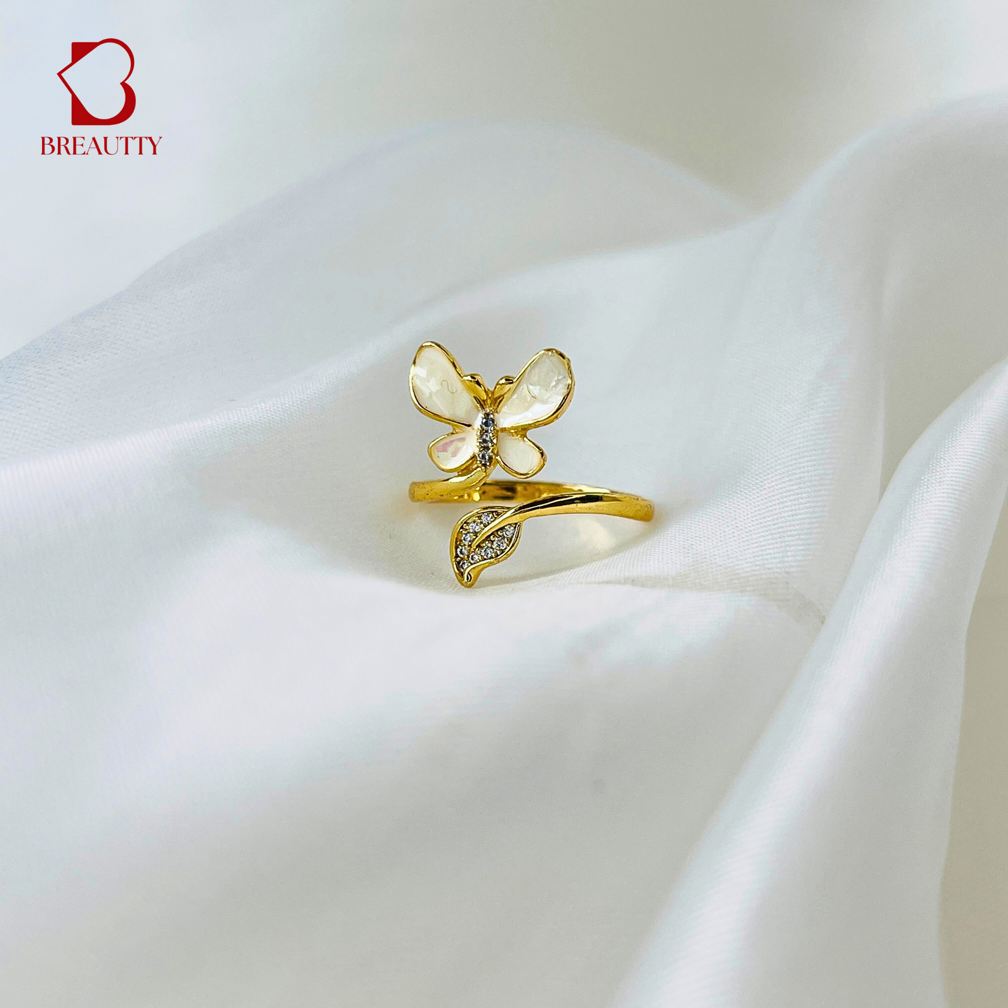 BREAUTTY 18K GOLD PLATED BUTTERFLY RING | ADJUSTABLE