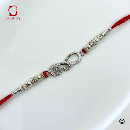 BREAUTTY RAKSHA BANDHAN 925 STERLING SILVER RAKHI  "INFINITE LOVE BRO"  | HALLMARKED SILVER  RAKHI