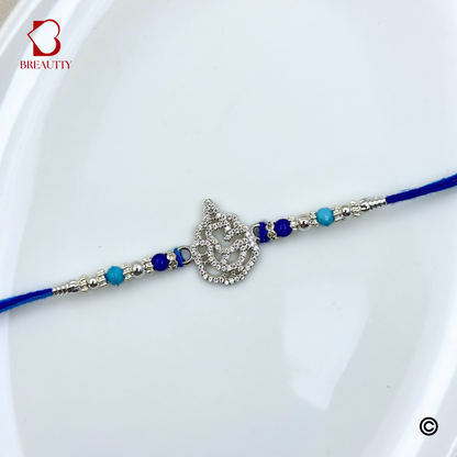 BREAUTTY RAKSHA BANDHAN 925 STERLING SILVER "GANESH STATUE" RAKHI  | HALLMARKED SILVER  RAKHI