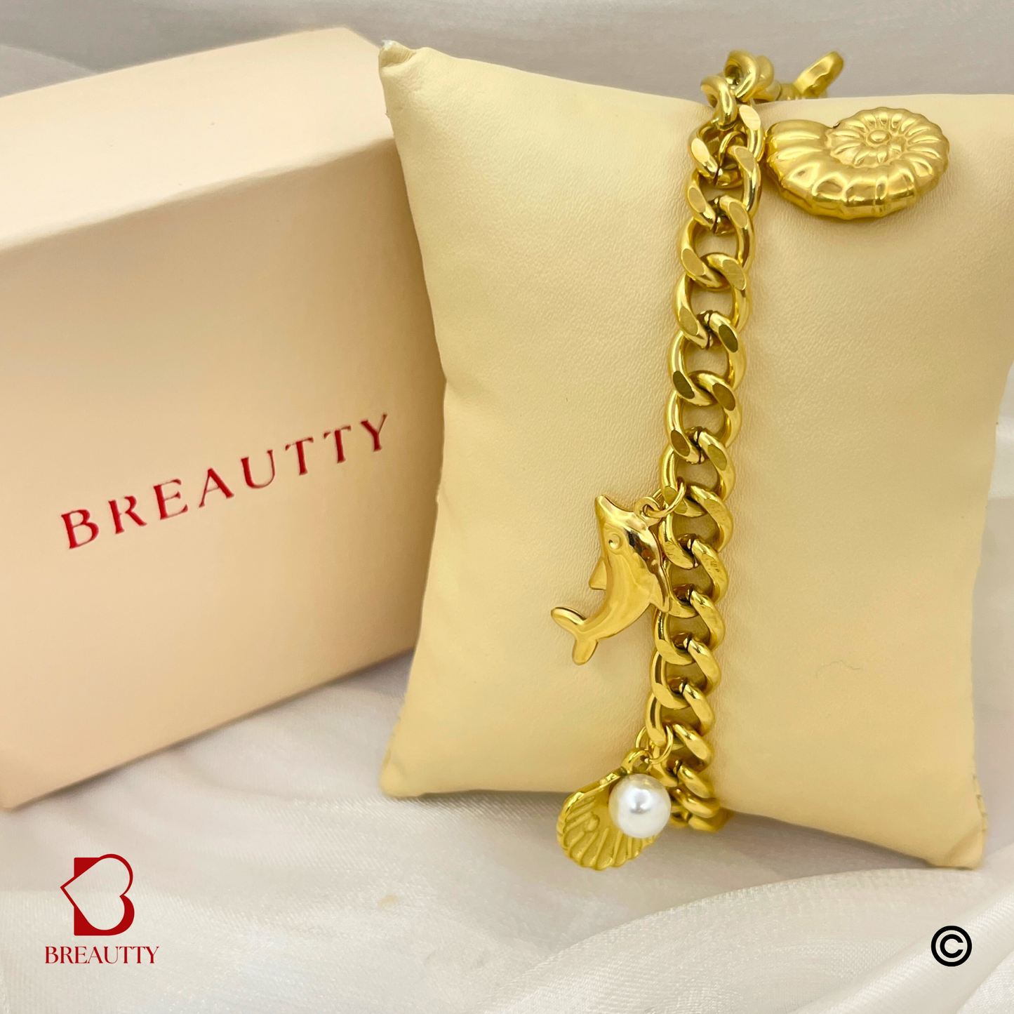 BREAUTTY 18K GOLD PLATED BEACH FRONT BRACELET