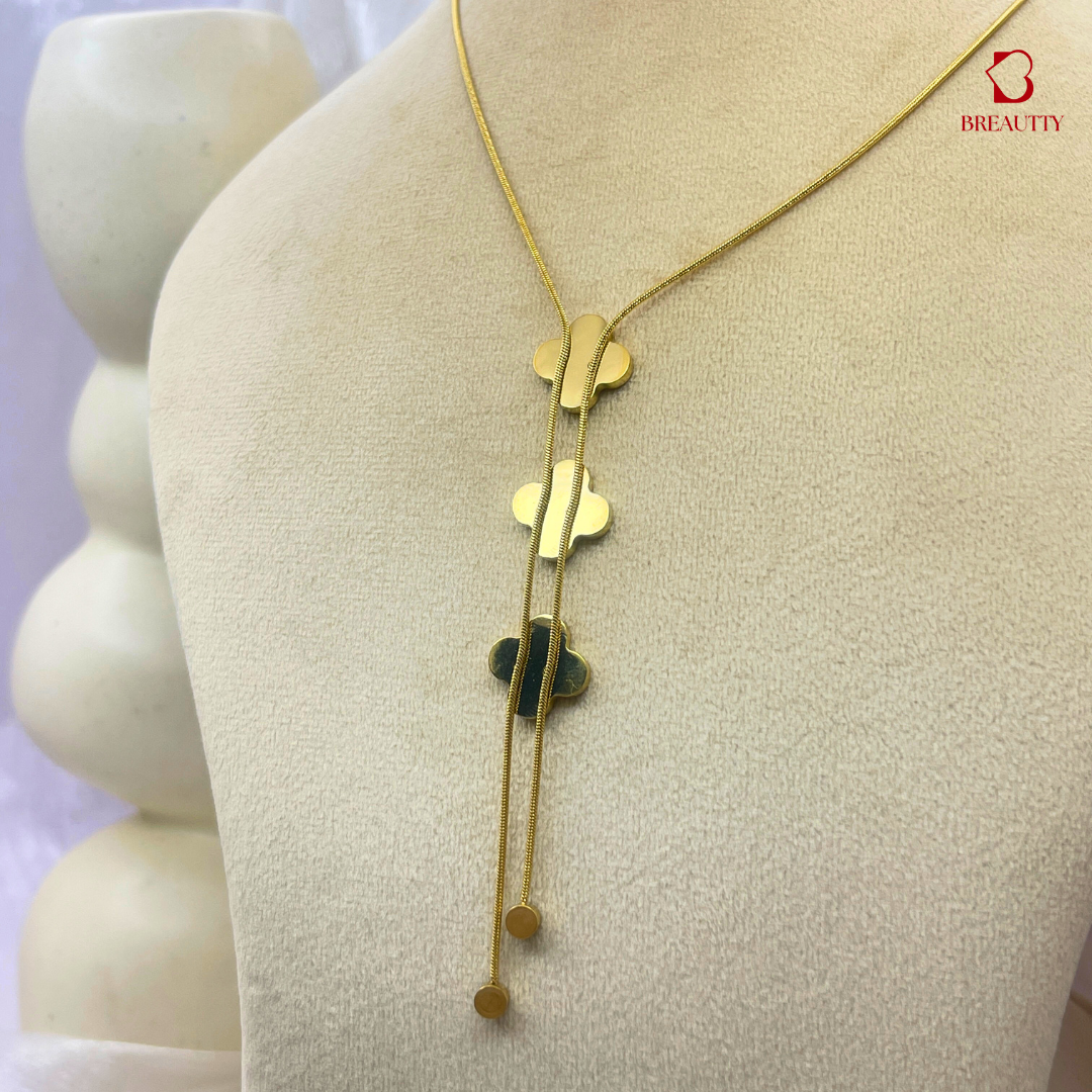 BREAUTTY 18K GOLD PLATED  BLACK CLEEF  FOR EVERYDAY LOOK