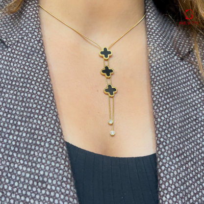 BREAUTTY 18K GOLD PLATED  BLACK CLEEF  FOR EVERYDAY LOOK