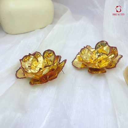 BREAUTTY 5D BIG FLOWER EARRINGS: CHIC & ELEGANT STATEMENT JEWELRY