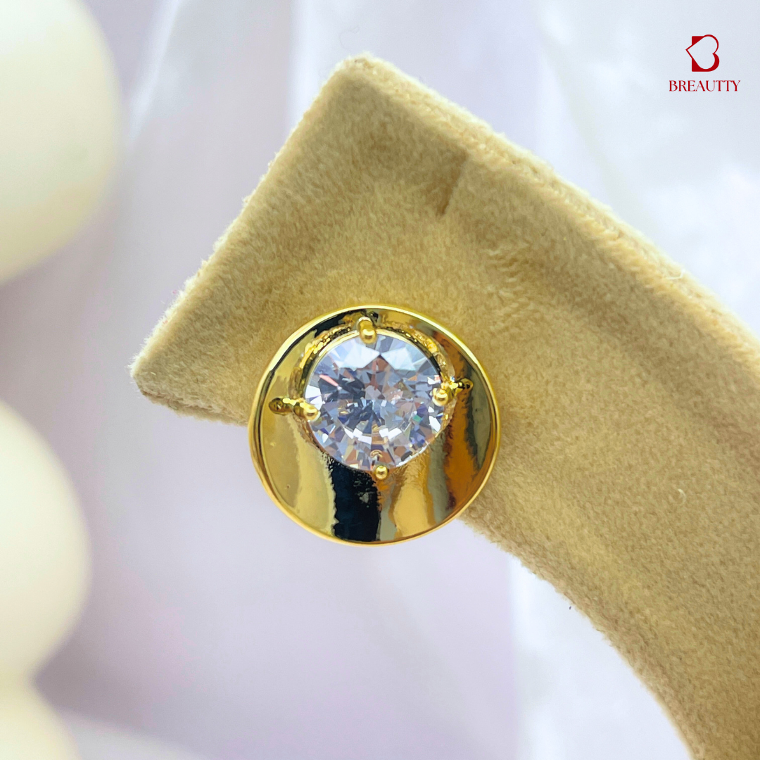 BREAUTTY CUBIC ZIRCONIA STUD EARRINGS: MINIMALIST EVERYDAY JEWELRY FOR A TIMELESS LOOK