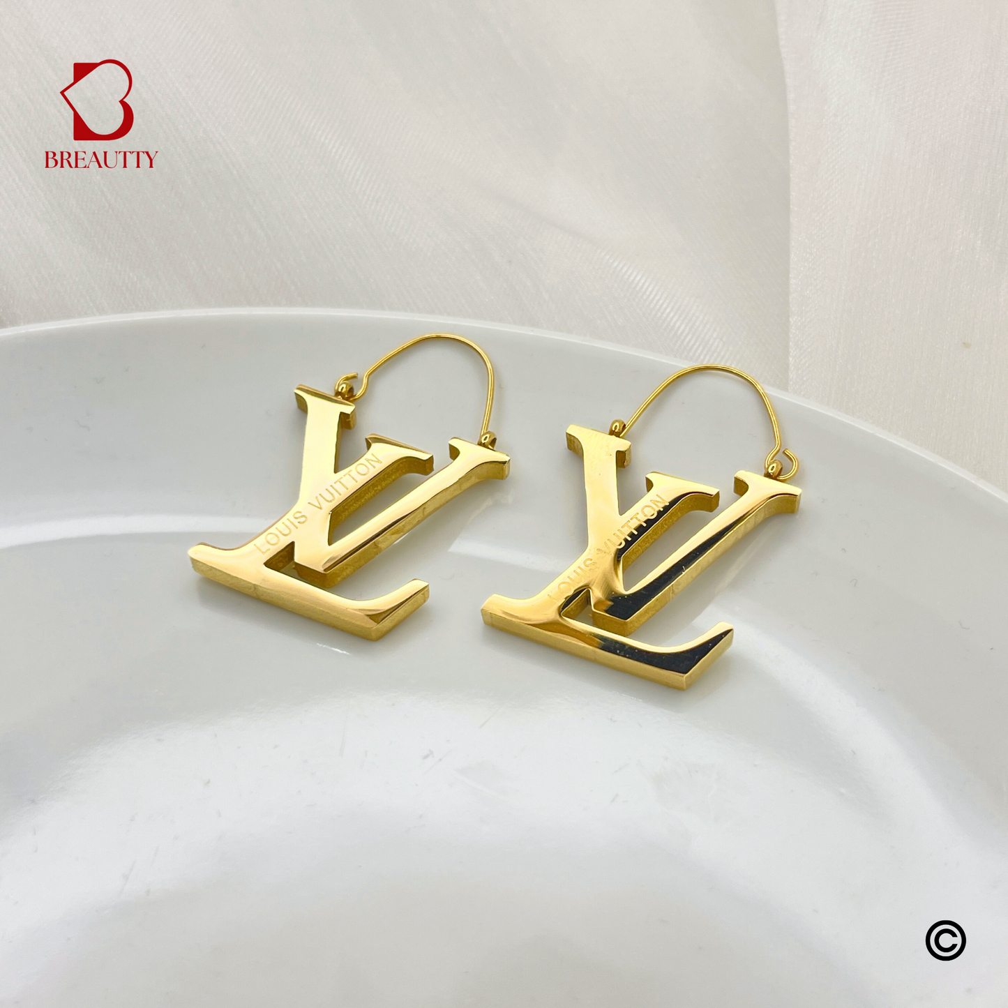 BREAUTTY 18K GOLD PLATED LOUIS VUITTON INSPIRED EARRING