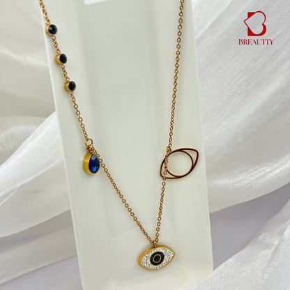 BREAUTTY EVIL EYE 18K GOLD PLATED NECKLACE