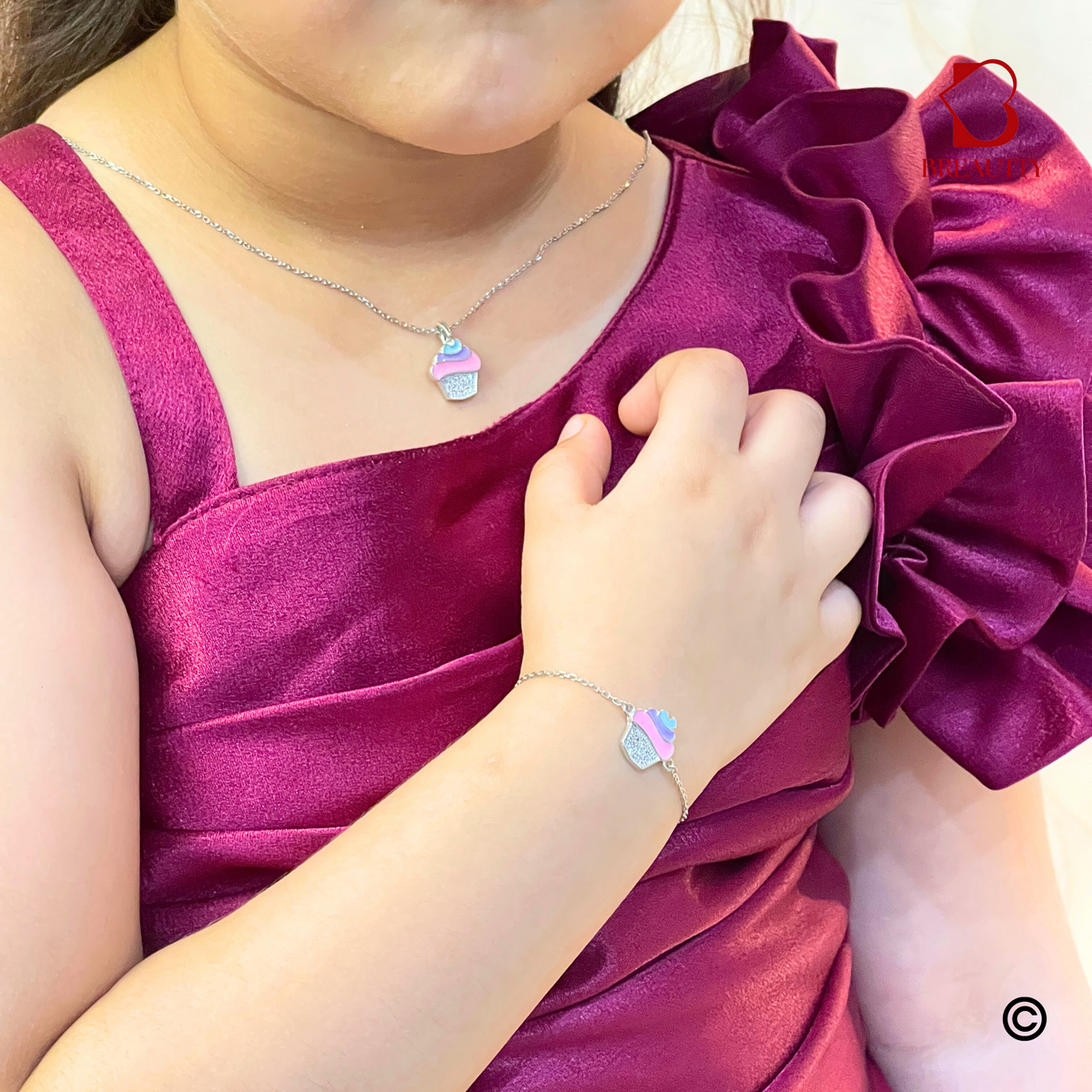 BREAUTTY 925 SILVER CUPCAKE BRACELET