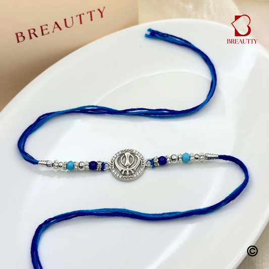BREAUTTY RAKSHA BANDHAN 9925 STERLING SILVER "VEER KHANDA" RAKHI | HALLMARKED SILVER  RAKHI