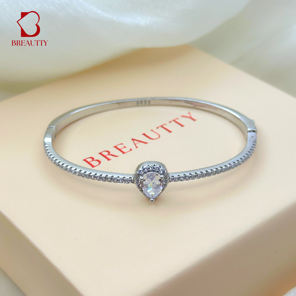 BREAUTTY PURE 92.5 STERLING SILVER DROP DESIGN BRACELET | ADJUSTABLE