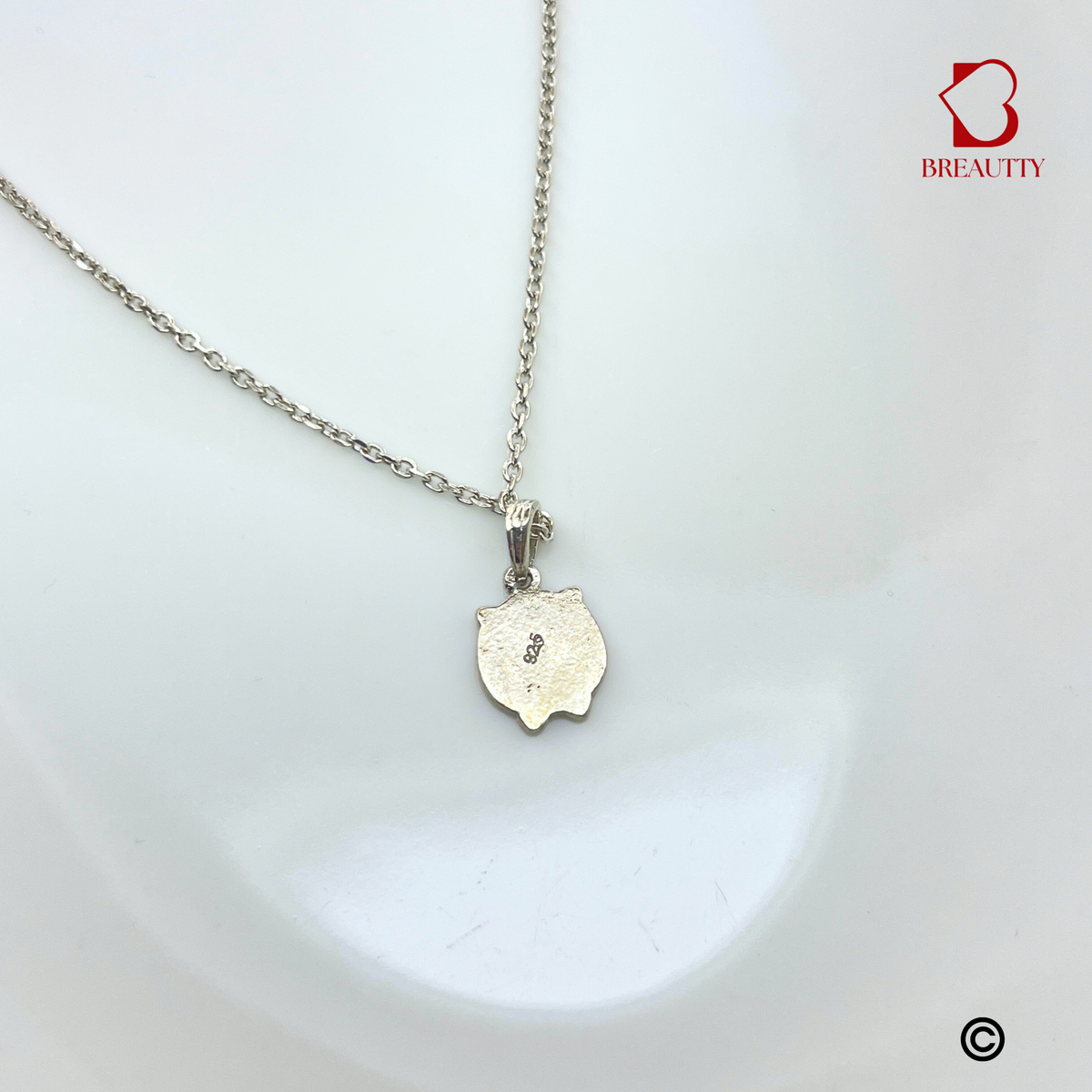 BREAUTTY 92.5 SILVER OWL NECKLACE FOR GIRLS – SMART & CUTE GIFT IDEA