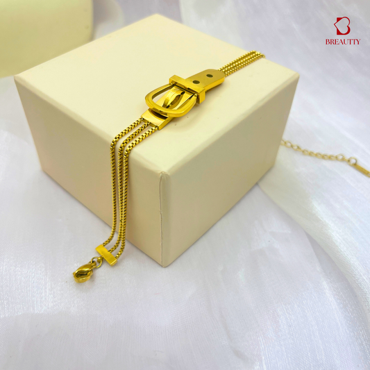 BREAUTTY BOLD BELT BRACELET: 18K GOLD PLATED CHAIN DESIGN