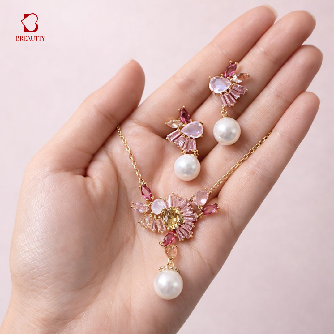 BREAUTTY CUPID PEARL PETAL SET  18K GOLD PLATED | PREMIUM QUALITY