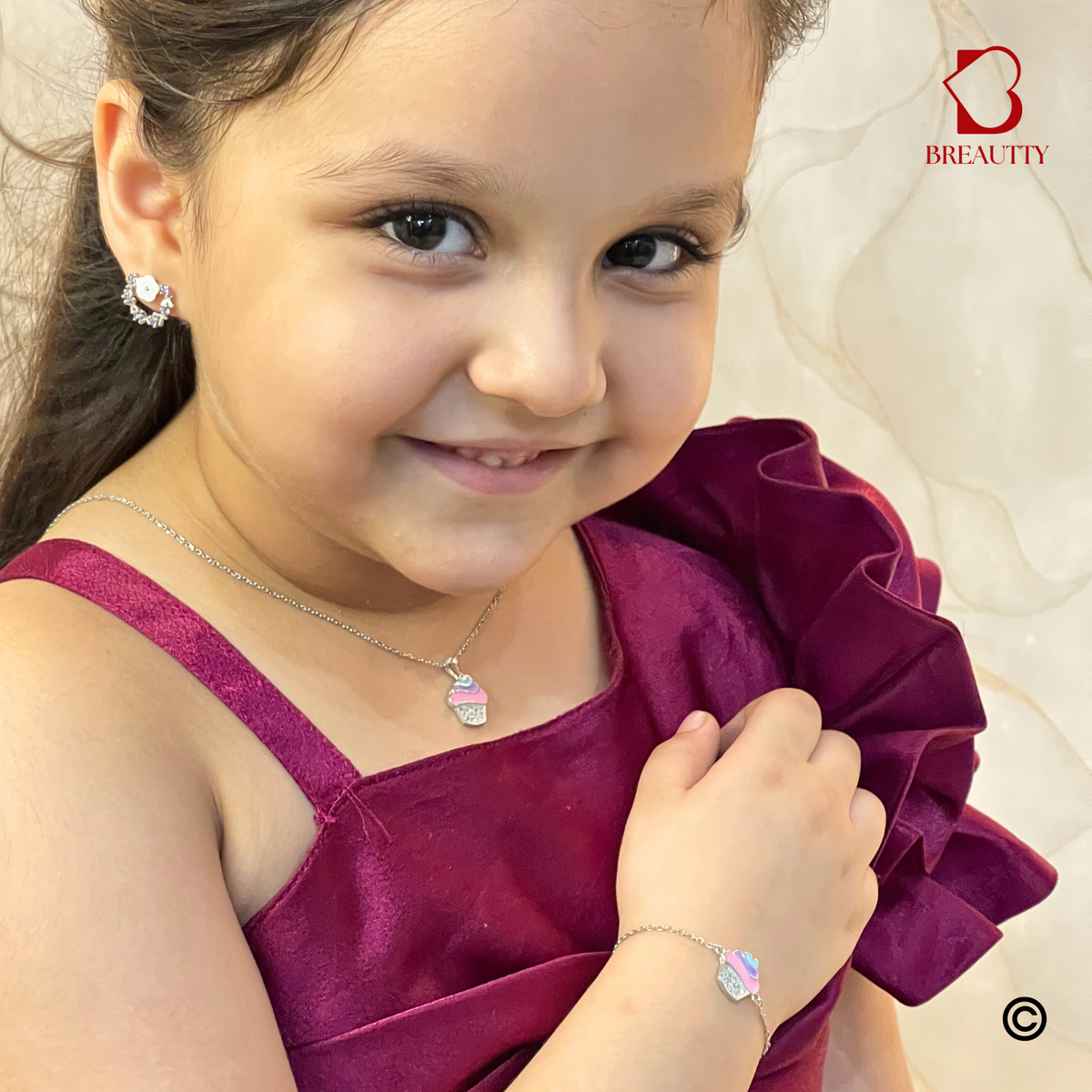 BREAUTTY 925 SILVER CUPCAKE BRACELET