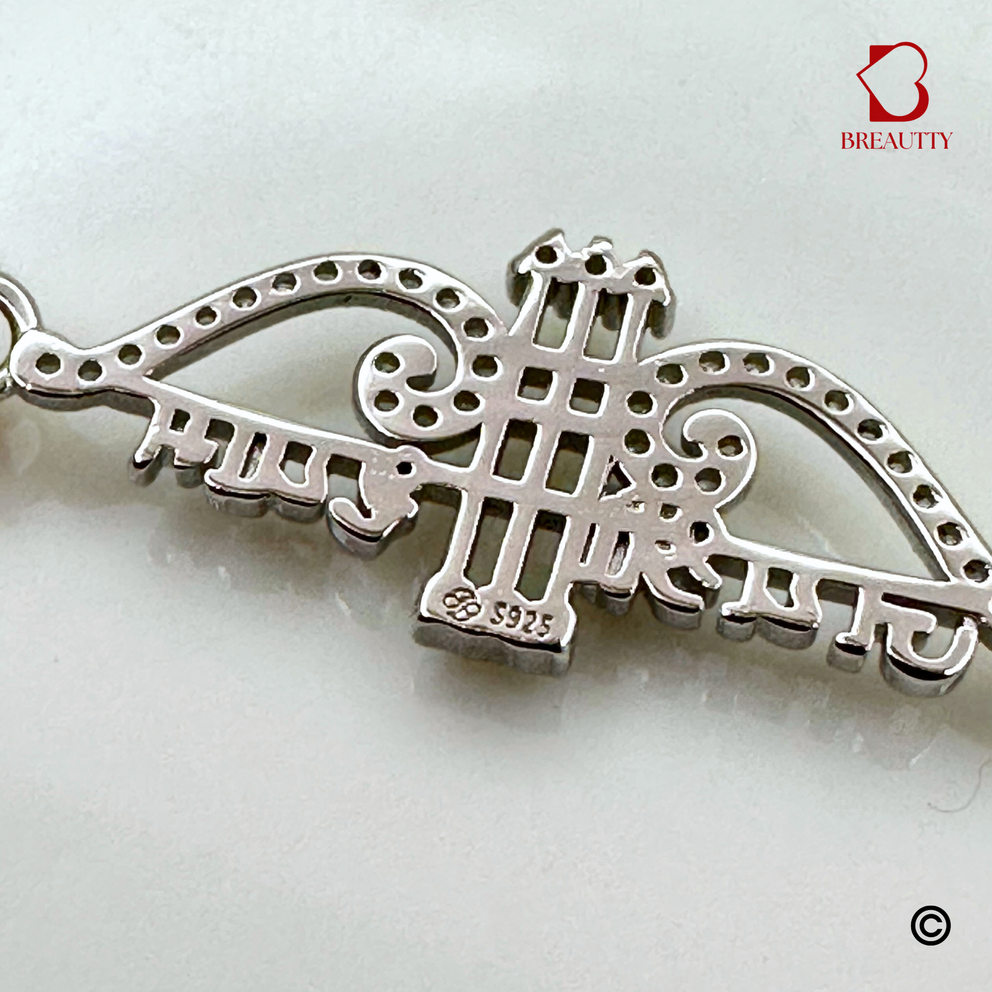 BREAUTTY RAKSHA BANDHAN 925 STERLING SILVER RAKHI  "BAAN"  WITH RED THREAD  | HALLMARKED SILVER  RAKHI