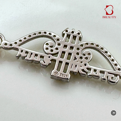 BREAUTTY RAKSHA BANDHAN 925 STERLING SILVER RAKHI  "BAAN"  WITH RED THREAD  | HALLMARKED SILVER  RAKHI
