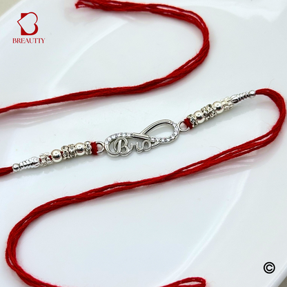 BREAUTTY RAKSHA BANDHAN 925 STERLING SILVER RAKHI  "INFINITE LOVE BRO"  | HALLMARKED SILVER  RAKHI