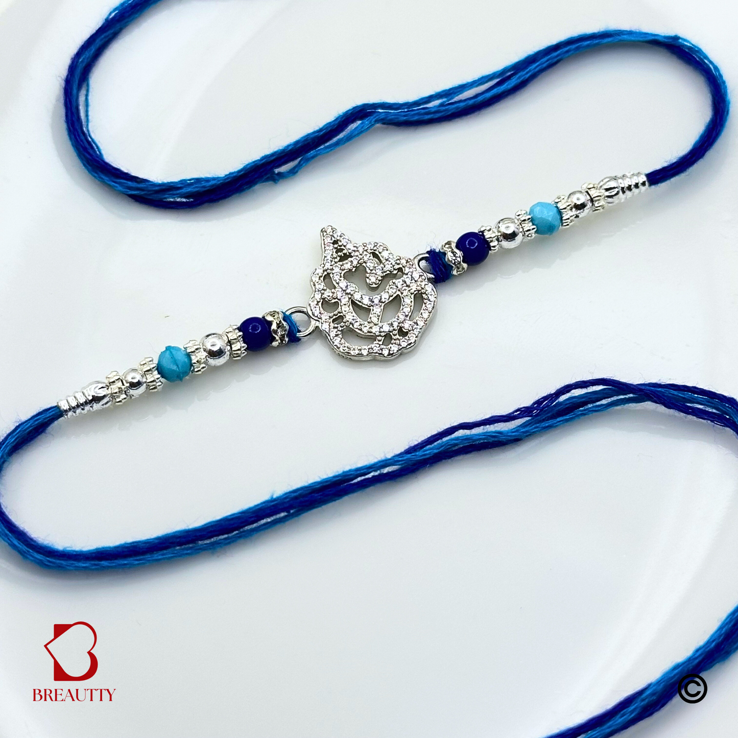 BREAUTTY RAKSHA BANDHAN 925 STERLING SILVER "GANESH STATUE" RAKHI  | HALLMARKED SILVER  RAKHI