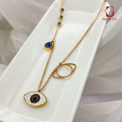 BREAUTTY EVIL EYE 18K GOLD PLATED NECKLACE