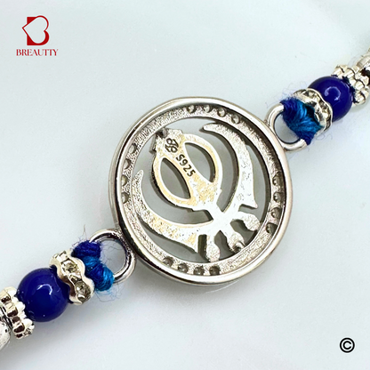 BREAUTTY RAKSHA BANDHAN 9925 STERLING SILVER "VEER KHANDA" RAKHI | HALLMARKED SILVER  RAKHI