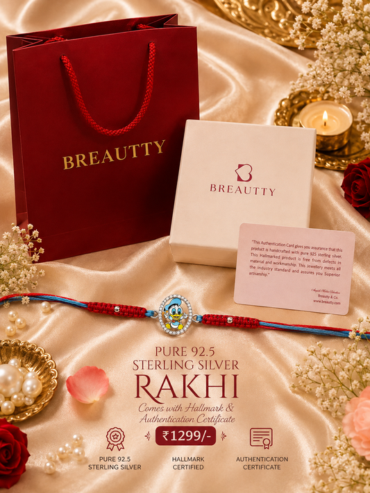 PURE 925 STERLING SILVER RAKHI FOR KIDS |DONAL DUCK