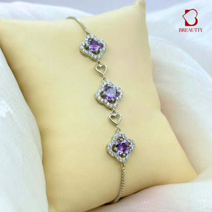 BREAUTTY 92.5 STERLING SILVER ETHEREAL AMORA BRACELET | WATERPROOF | ADJUSTABLE