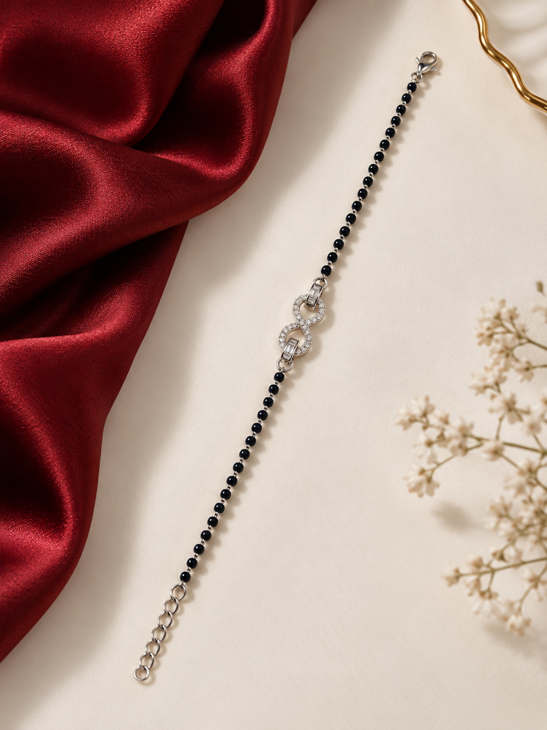 BREAUTTY ROYAL INFINITY  92.5 STERLING SILVER HAND MANGALSUTRA