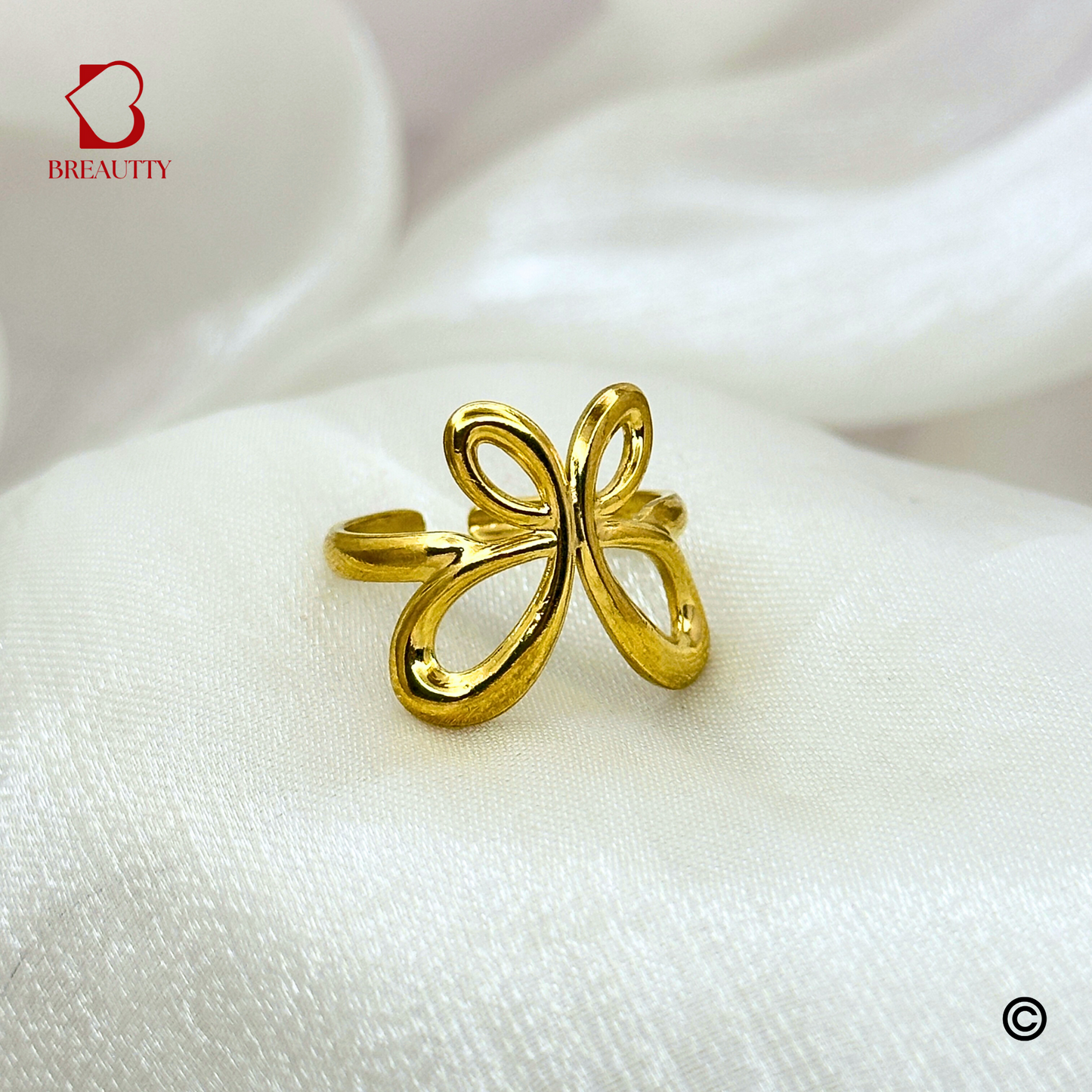 BREAUTTY BUTTERFLY WRAP 18K GOLD PLATED RING – ADJUSTABLE