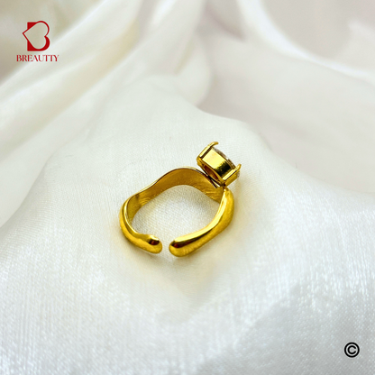 BREAUTTY CUBIC  WHITE STONE ZIRCONIA RING  | ADJUSTABLE