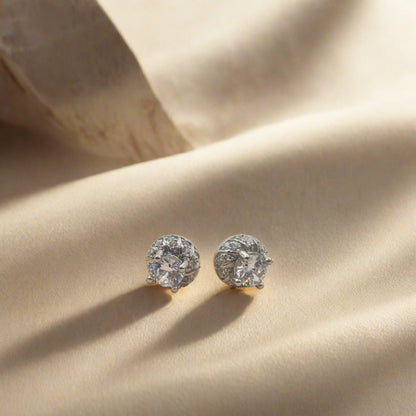 BREAUTTY 925 STERLING SILVER CLASSIC SILVER | CROWN STUDS