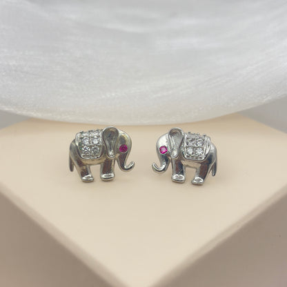 BREAUTTY 925 STERLING SILVER ELEPHANT EARRING | CUBIC ZIRCONIA